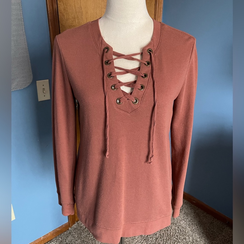 Lace-up Sweatshirt